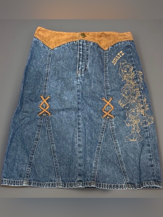 Bratz Other - Bratz Denim Skirt Youth 10/12 Y2K Lace Up Western Jean 2002 Y2K